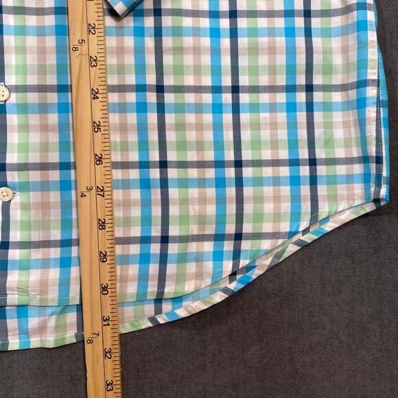 Peter Millar Crown Ease Mens L Long-Sleeve Plaid Button-Down Shirt 100% Cotton - Picture 11 of 12
